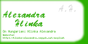 alexandra hlinka business card